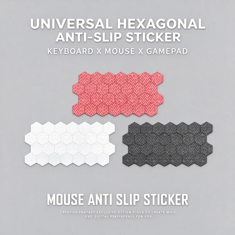 Diy Hexagonal Universal Anti Slip Grip Tape Sweatproof Stickers For Mouse Keyboard Gamepad Gaming Accessories