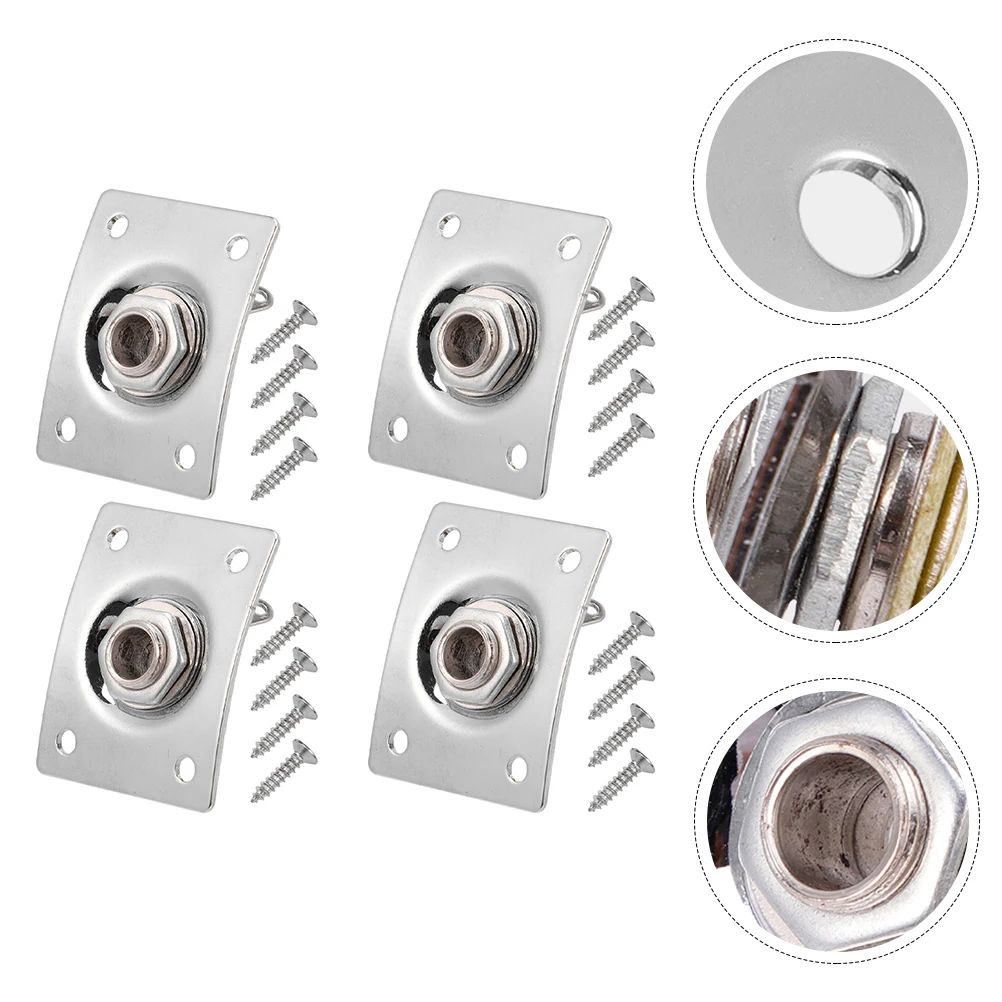 

4 Pcs Guitar Input Jack Nut Electric Electronic Socket Accessories Kit Accessory
