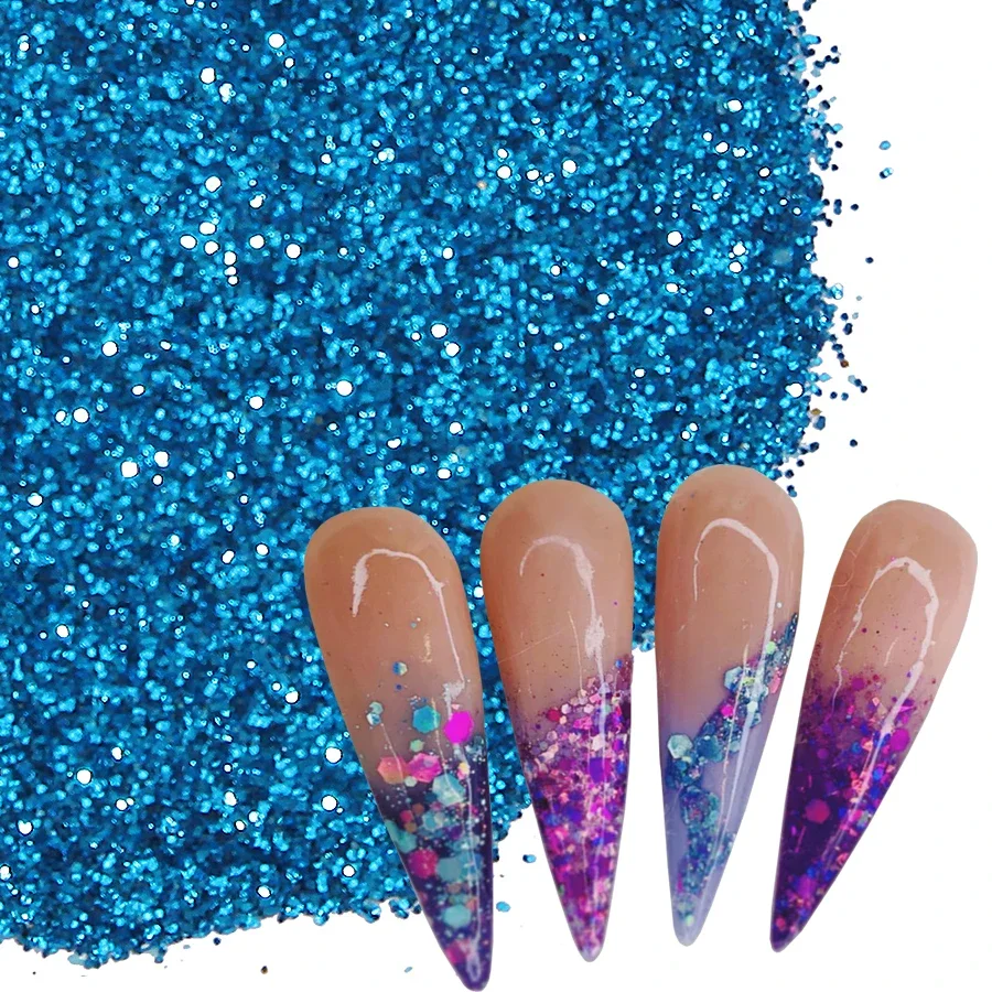 100g bulkpakketten extra fijn nagelglitterpoeder voor nail art tips ontwerpen, body art, ambachtelijke glinsterende decoratie