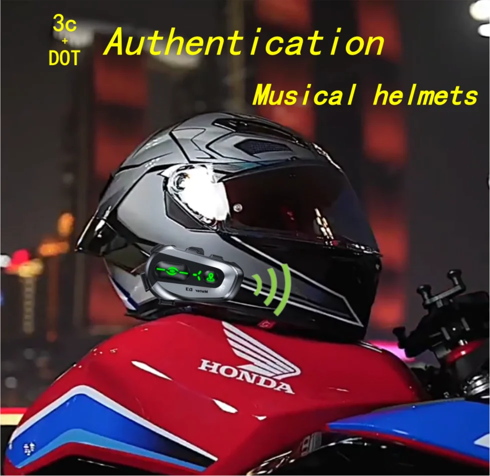 P7 Motorcycle  Full Face Helmet Global Positioning Attached Motorcycle Bluetooth Earphones ABS Material 3C DOT Double Certified