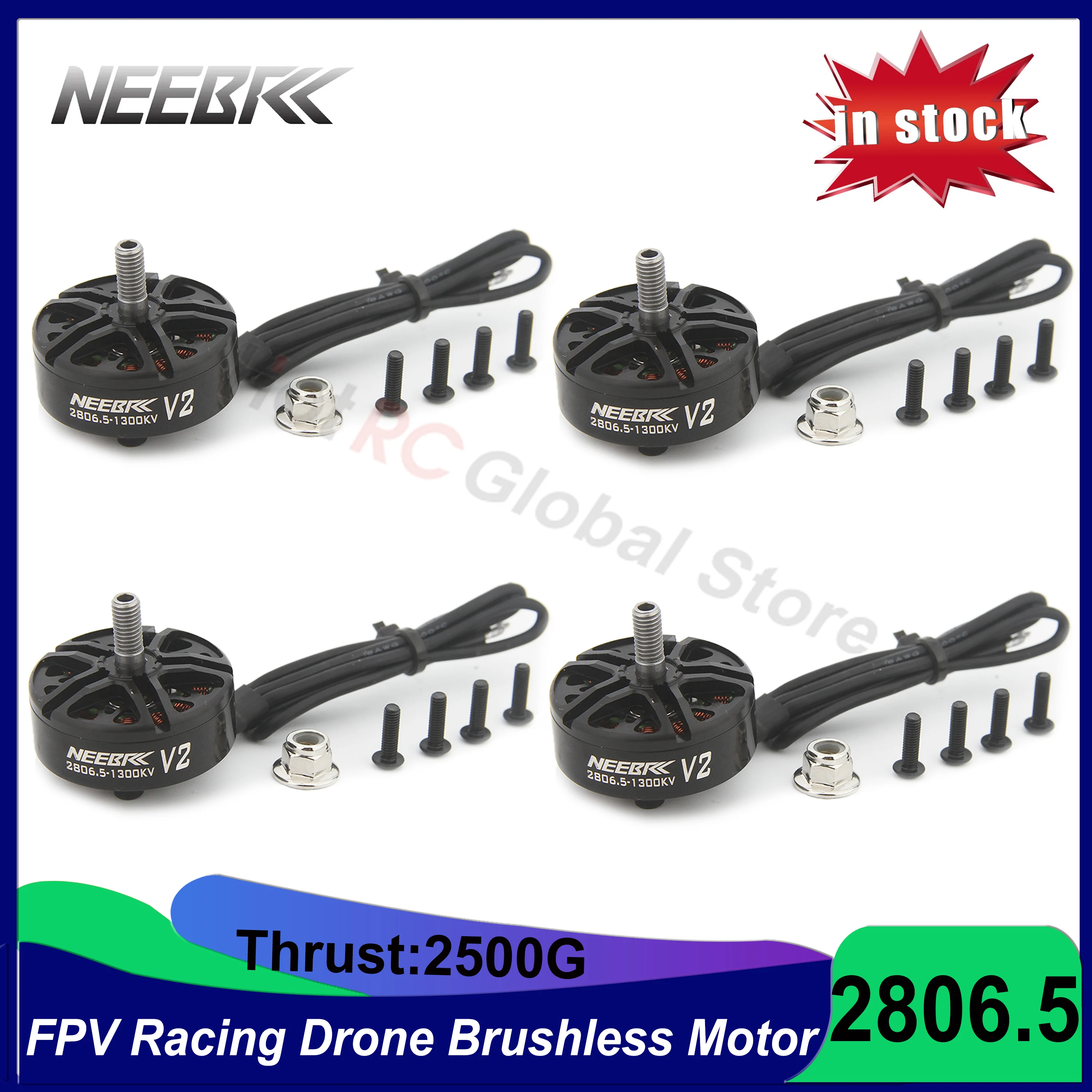 

4pcs/lot 2806.5 1300KV 3-6S Brushless Motor Engine for APEX Mark4 Mark5 XL5 7/8/10inch FPV Racing Drone Freestyle Long Range LR7