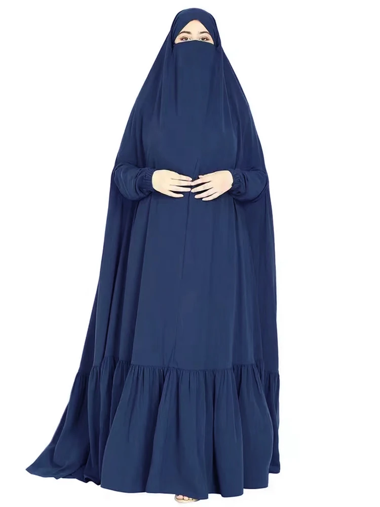 

Eid Muslim Long Khimar Prayer Garment Dress Women Abaya Saudi Arabic Ramadan One Piece Jubha Maxi Robe Musulman Caftan jilbab