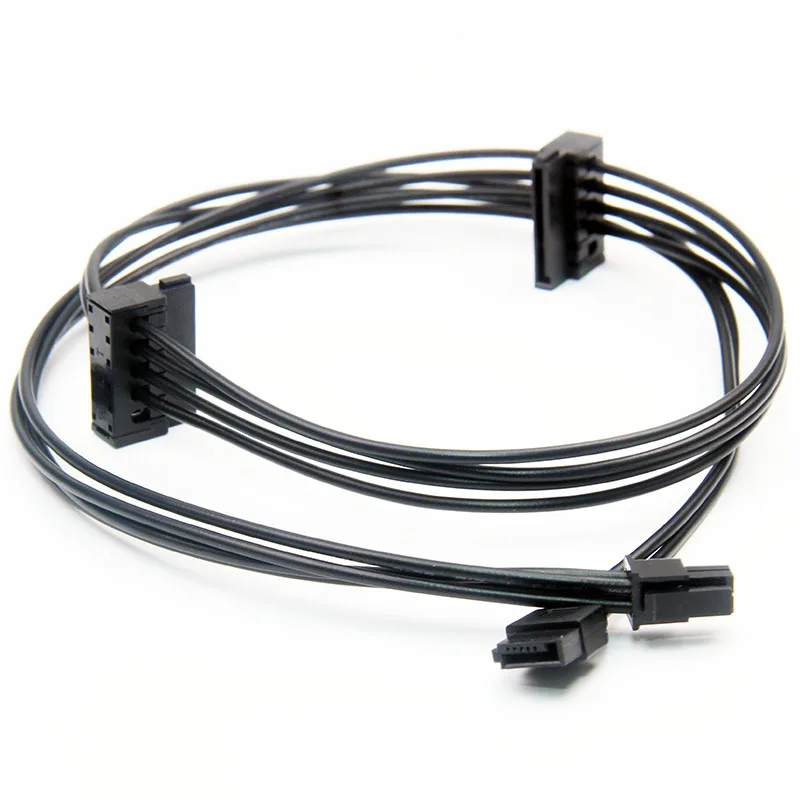 BTBcoin Computer Cable Connectors for Lenovo M710s Power Cable 4Pin to 2 SATA 15pin + 6pin SATA CD-ROM Interface Connector Cable