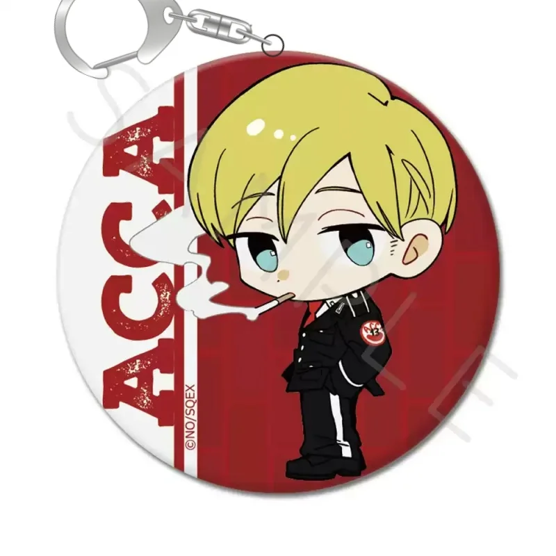 CLASSIC 6cm Anime ACCA: 13-Territory Inspection Dept. Acrylic Stand Figure Display Anime Keychain Decoration Ornament Accesorios