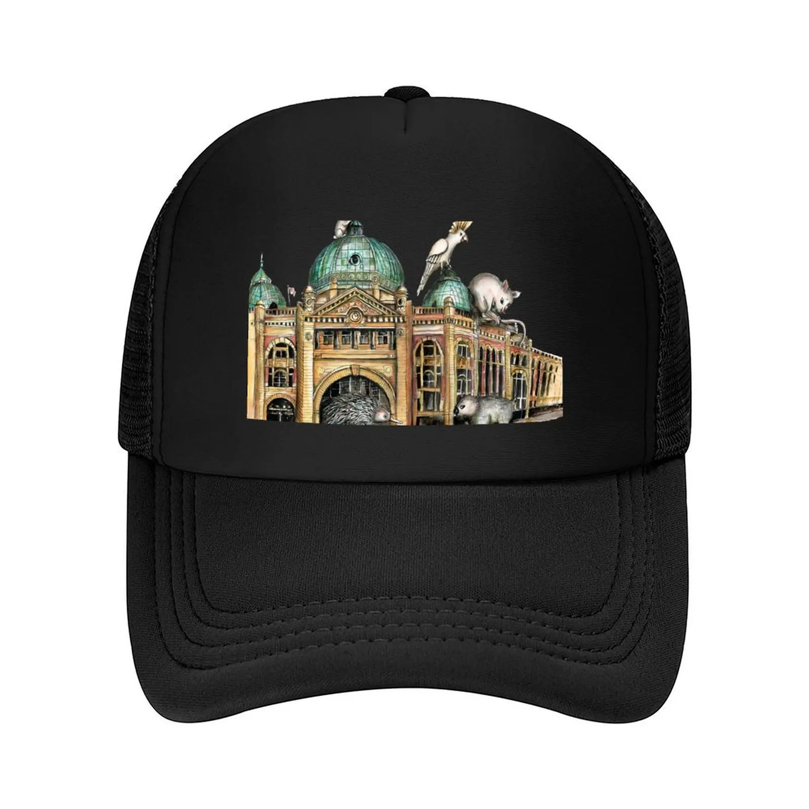 

Flinders street station Melbourne Baseball Cap Anime Icon derby hat custom caps Women Men's