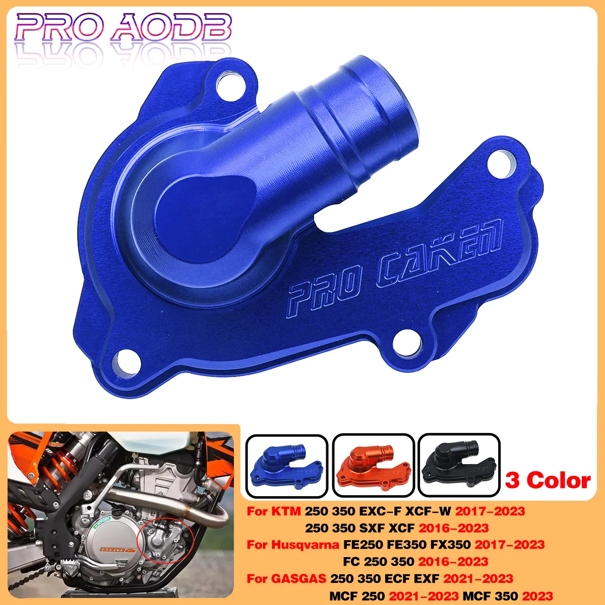 

CAKEN Motorcycle CNC Water Pump Guard Cover Protector For GASGAS MCF 250 2021 2022 MCF 350 2023 250EC-F 350EC-F 250EX-F 350EX-F