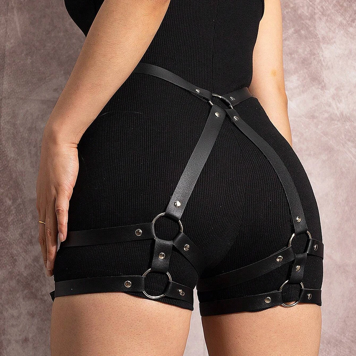 Women Sexy Belt Leather Harness Waist Belt Decorative Belt With Leg Leather Lingerie Leg Straps Gothic Clothing Accessories