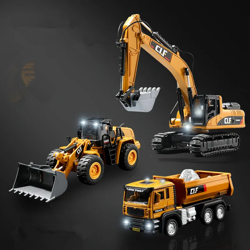 

1: 50 alloy Pull back engineering vehicle model,dumper truck mixer toy,High simulation bulldozer excavator toy,wholesale