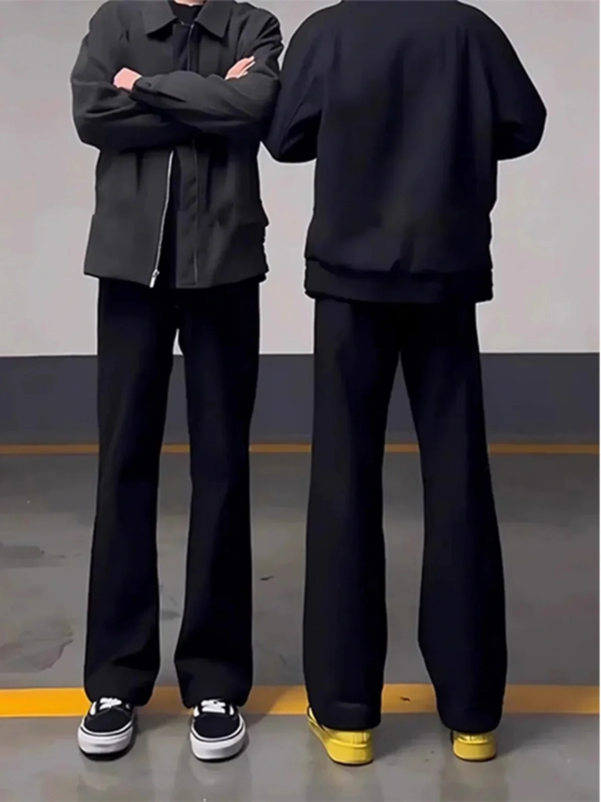 

Bla American High Street Jeans Men's Trendy Brand Haome Street Le Blade Pants Extended Straight Micro Flared Pants