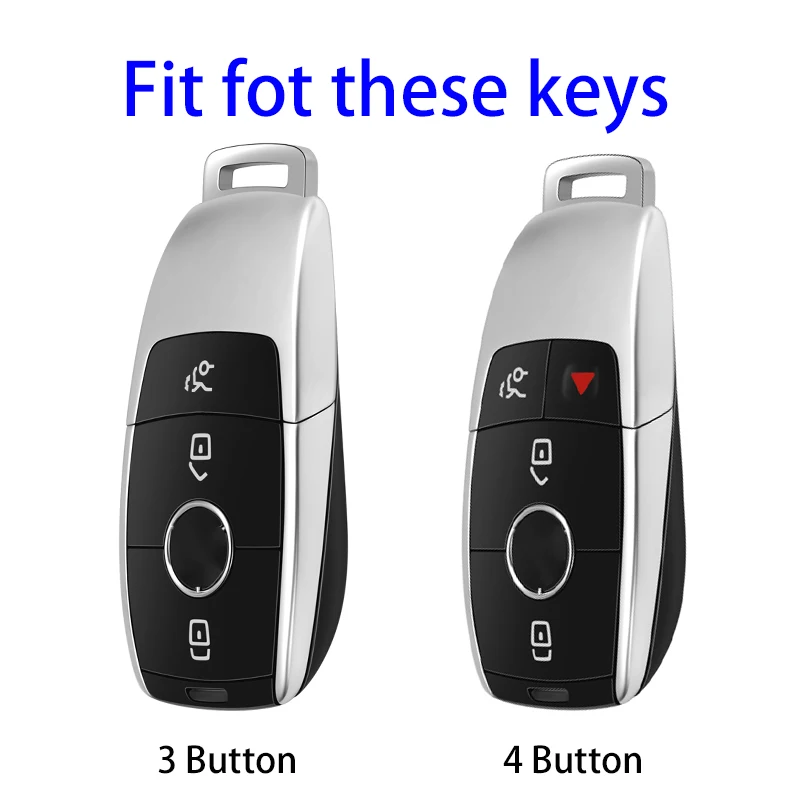 3/4 Button Car Key Case Cover Shell Keychain For Mercedes Benz A C E S G Class GLC CLE CLA GLB GLS W177 W205 W213 W222 X167 AMG