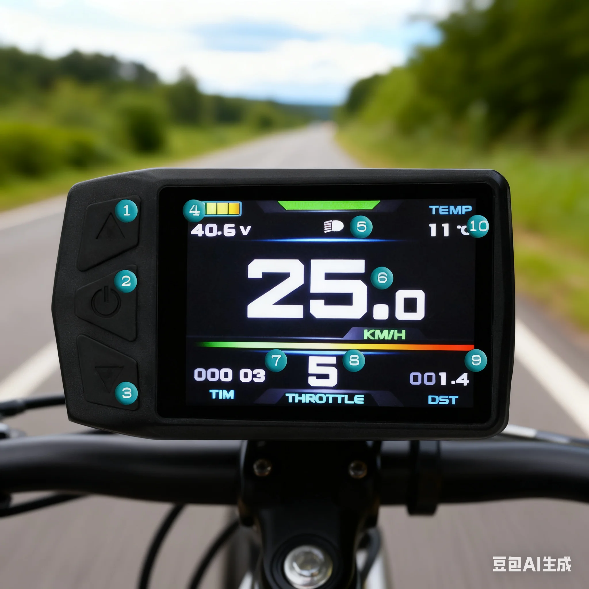 

Electric Bicycle LCD Display Screen For KT-TF01U Odometer Speedometer Dashboard Control Panel SM Connector E-bike Accessories