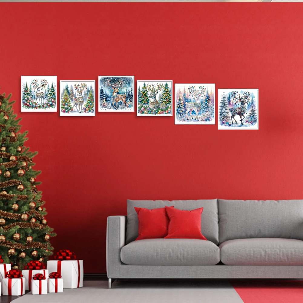 

6pcs Partial Drill Diamond Painting Kits Special Shape 30x30cm Crystal Rhinestone Paintings Home Wall Decor