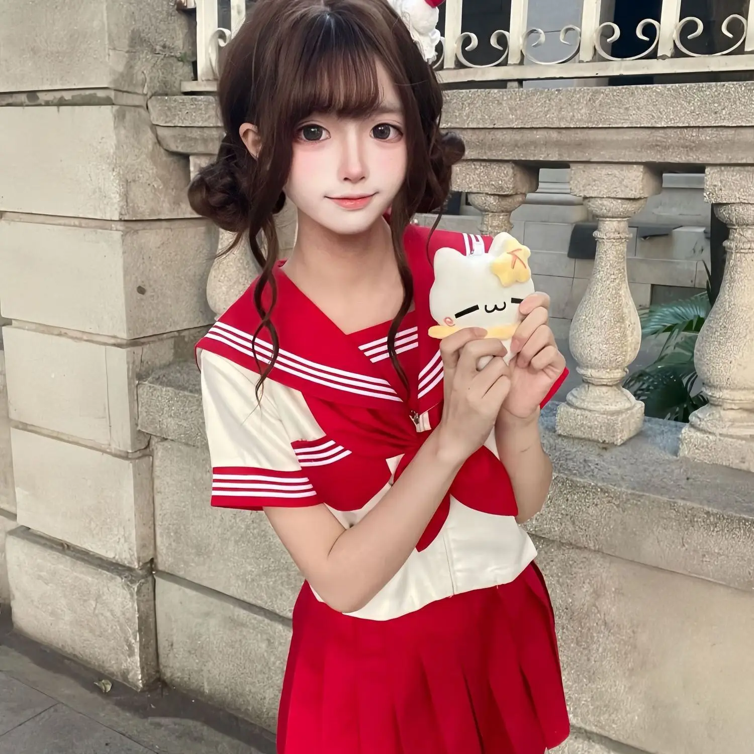 2026 New Red JK Uniform Sailor Suit Complete Basic Set College Style Long and Short Sleeves Cos Role-playing Female Student