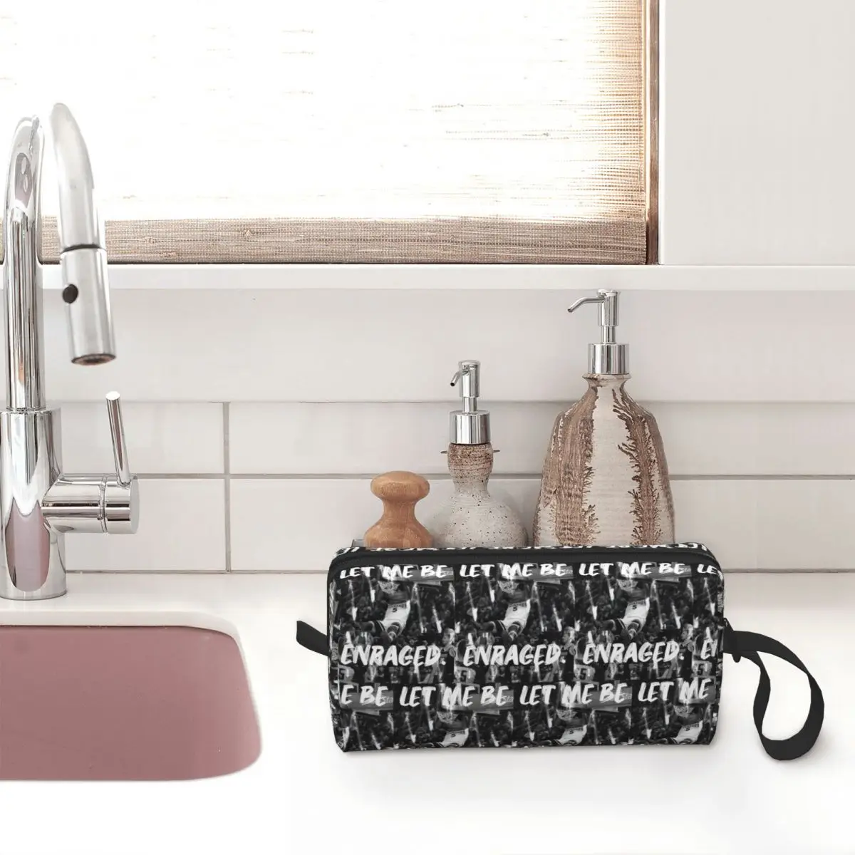 Anthony Edwards Makeup Bag Cosmetic Organizer Storage Dopp Kit for Women Beauty Travel Pencil Case