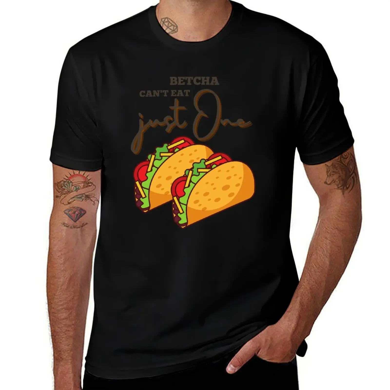 

Funny Food Art - Betcha Can't Eat Just One T-Shirt anime figures tshirts personalised clothes sublime men t shirt