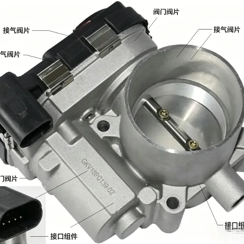 Cuerpo del Acelerador 03C133062A 03C133062M 03C133062Q 03C133062AB 04E133062B Compatible con Volkswagen Golf Jetta Polo Skoda