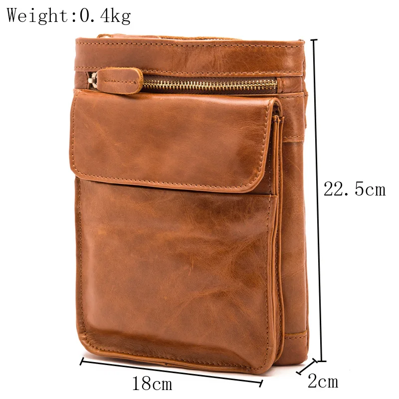 Vintage Fanny Pack Waist Bag for Men Leather Shoulder Bags Outdoor Belt Leg Hip Sacks Man Belt Pouch Cell Phone Pocket for Male