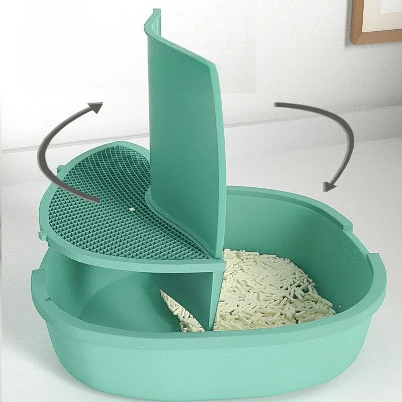 Stainless Steel Jewelry Castle For Cats Sandbox Litter Box Extra Large Defecation Litter Box Gato Accesorios Household Items