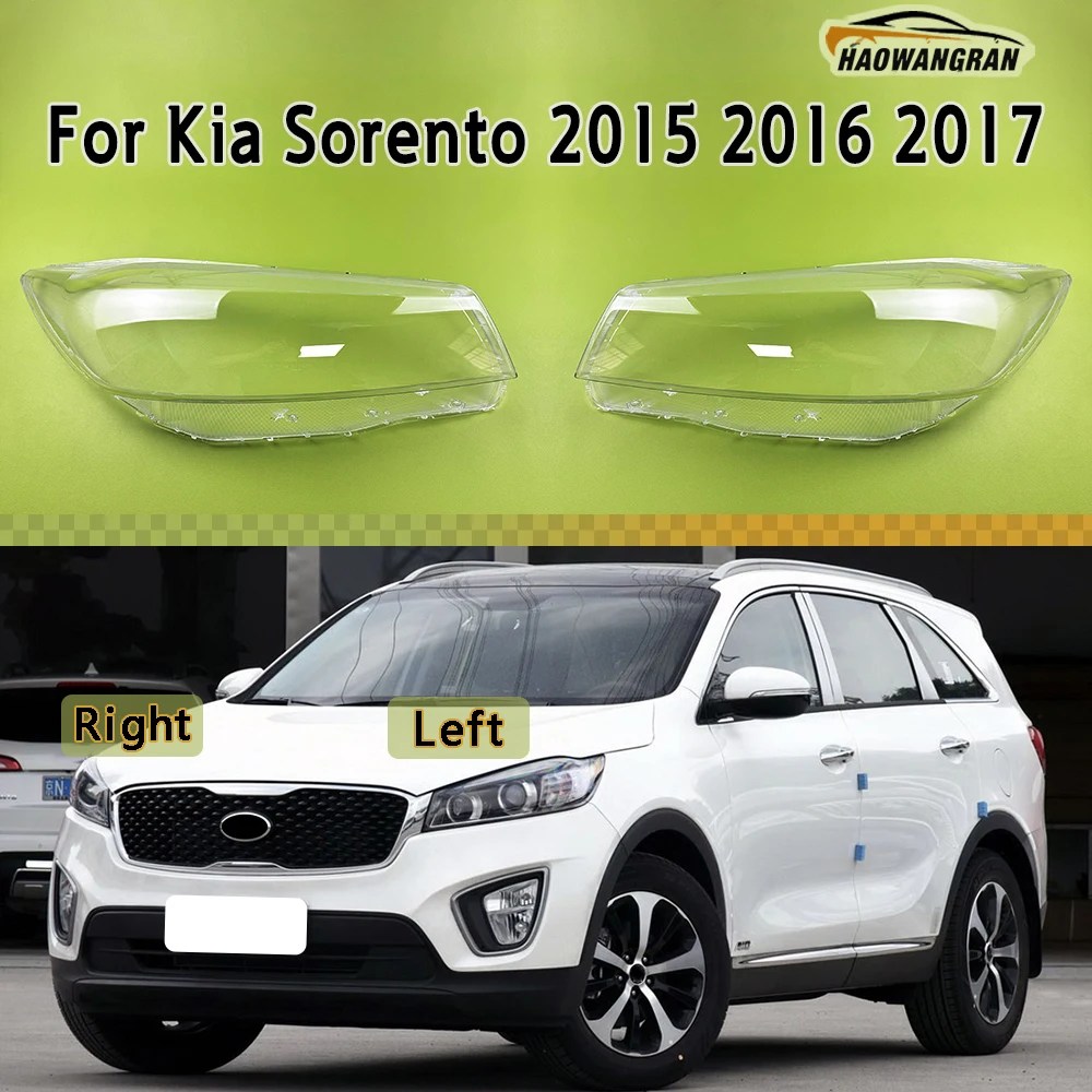 

Car Front Headlamp Cover Transparent Headlight Shell Lens Replace Original Lampshade Plexiglass For Kia Sorento 2015 2016 2017