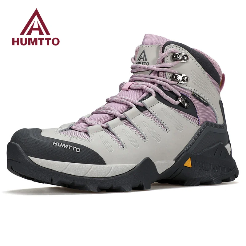 HUMTTO Non-slip Hiking Boots Leather Women's Sports Shoes Winter Outdoor Safety Sneakers Breathable Trekking Shoes for Women