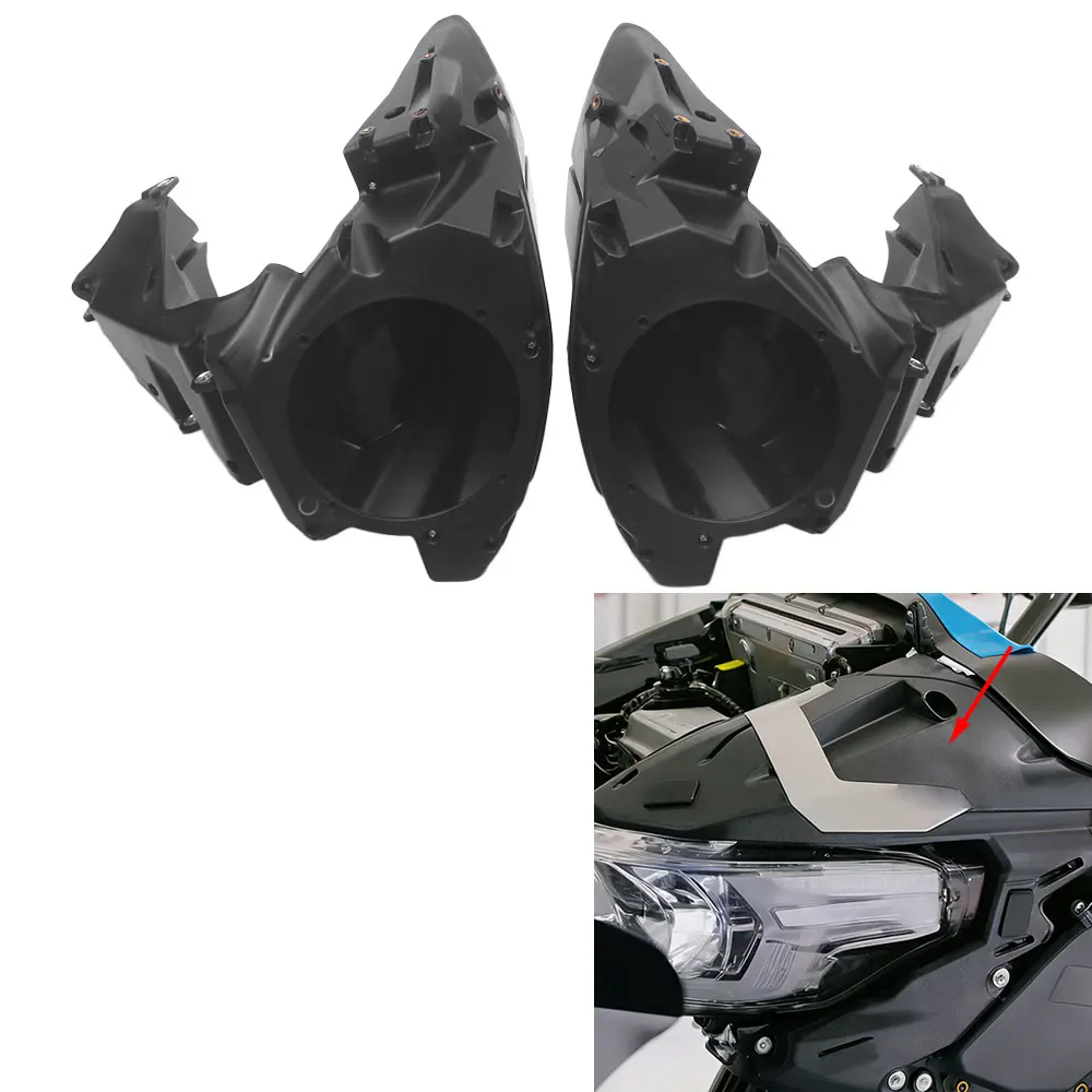 Motorcycle Inner Fairing Speaker Covers Fit For Harley Extending Service Life Abs Plastics Horn Lining Dual Lights 23years Black