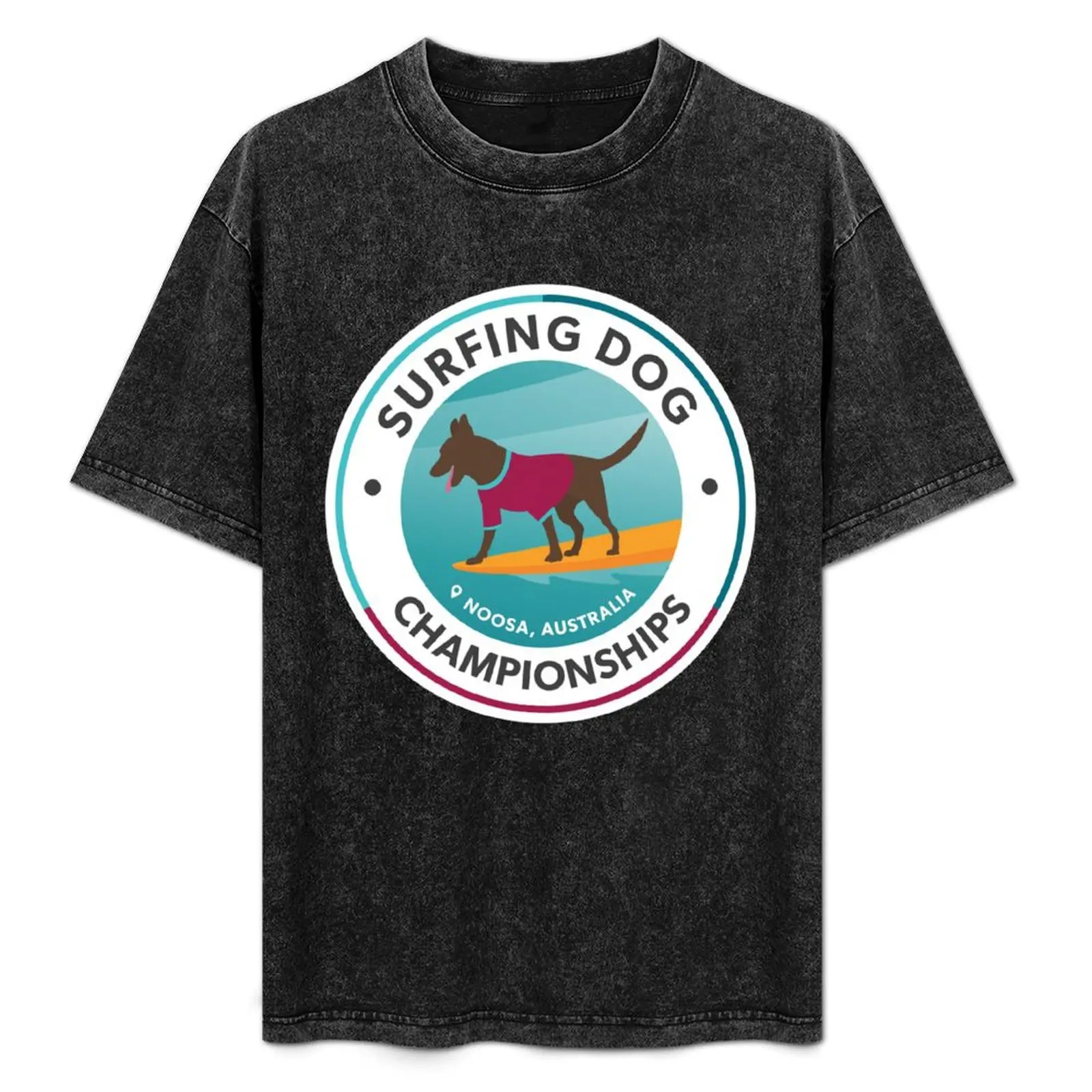 

Surfing Dog Championships Simple Circle Logo Noosa (no year) T-Shirt Sweat Absorbing Sports Tee Shirt