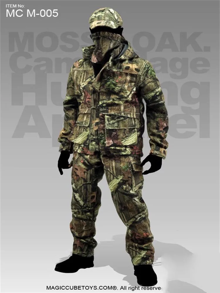 

MCTOYS MCM-005 1/6 Soldier Bionic Hunting Camouflage Jacket Pant Hat T-shirt Set Model Fit 12'' Action Figure Body In Stock