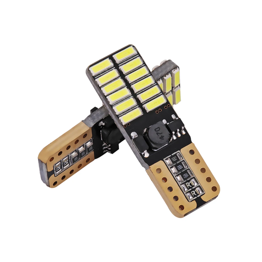 

2 шт. W5W T10 светодиодные лампы Canbus 24SMD 12V24V 6000K 194 автомобильный грузовик интерьер купольный номерной знак парковочные огни автосигнальная лампа