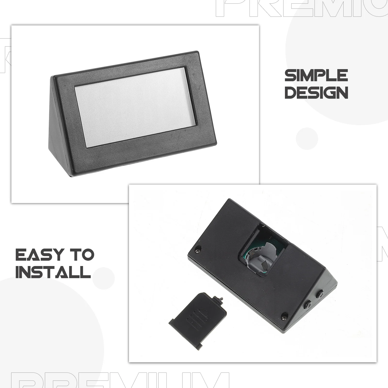 تصميم مثلث، شاشة كبيرة، لوحة قيادة دقيقة لتوفير المساحة، شاحنة، ساعة ديكور للسيارات