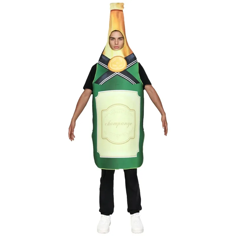 판타지아 맥주병 코스프레 점프수트 무대 공연 의상 성인 남성 판타지 할로윈 카니발 파티 의상 yi;4
