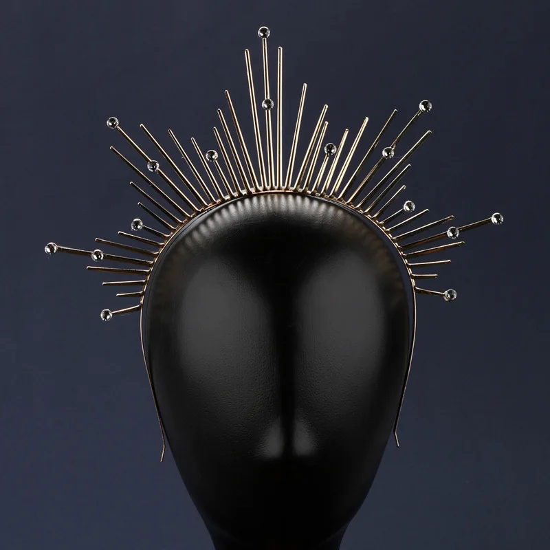 Virgin Mary Halo Headband Crown Tiara Goddess Fashion Catwalk Headband Accessories Travel Party Hot Sale