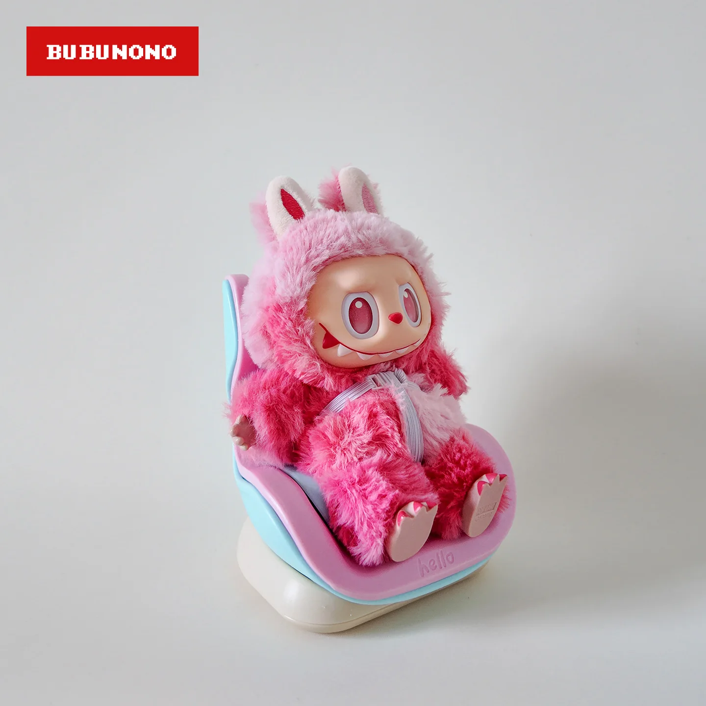 

My Driving Buddy Labubu Safe Car Seat Decoration for 1 2 3 Gen Vinyl Doll Holder Cute Commute Companion Automotive Gift