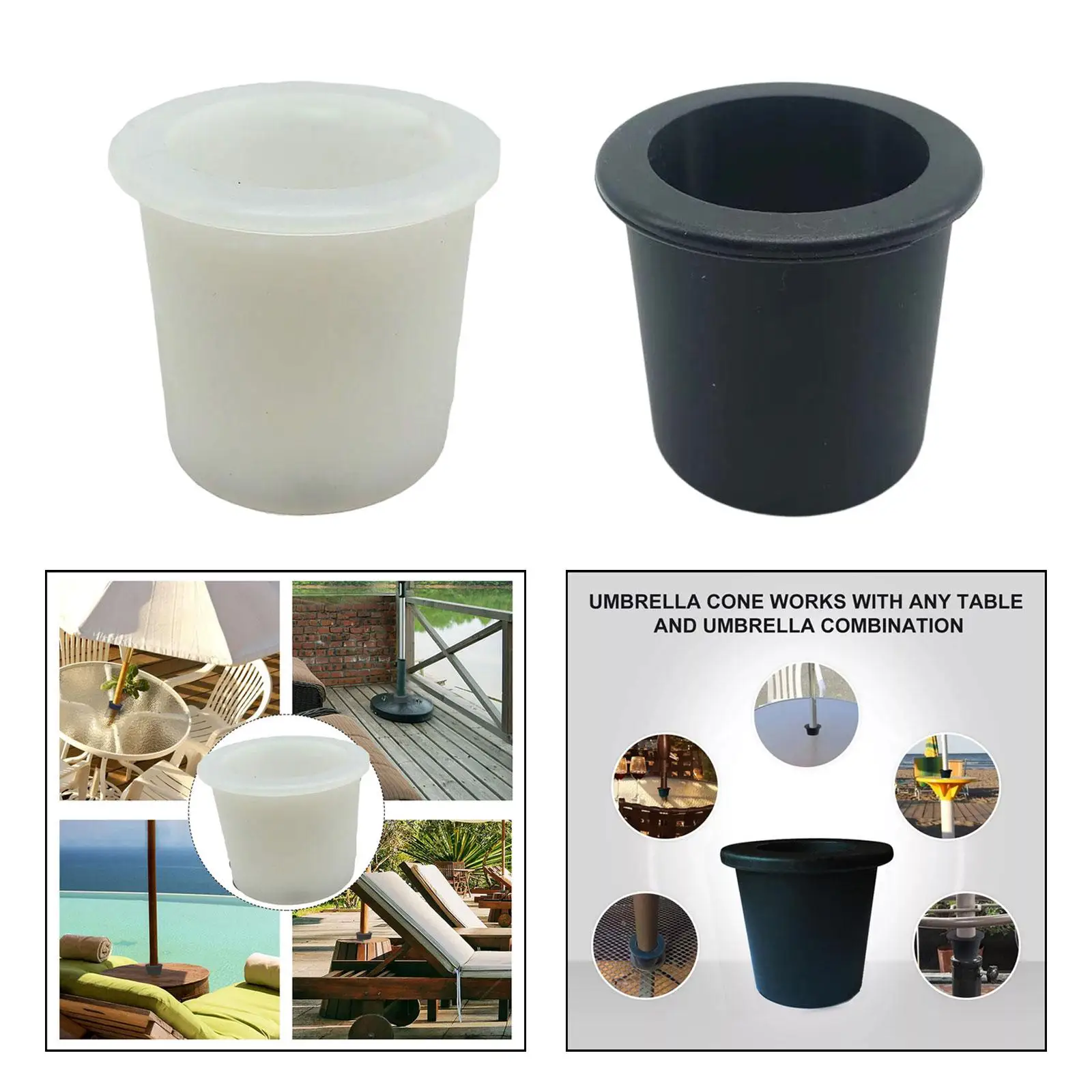 Patio Umbrella Cone Umbrella Hole Caps Durable Grommet Stand Stand Umbrella Base for Beach Terrace Yard Patio Swimming Pool
