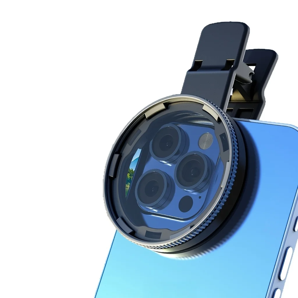 1 pièce Filtre polarisant circulaire universel CPL 52 mm avec clip pour objectif de téléphone portable