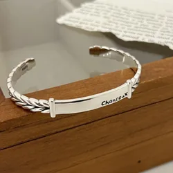 VENTFILLE 925 Sterling Silver Blue Crystal Bracelets for Women Trendy Irregular Branch Versatile Jewelry Party Gift Wholesale