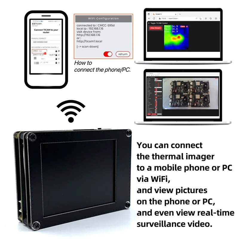 

Y23A-TICAM1 Industrial Infrared Thermal Imaging Camera Accessories With 200MP Visible Light Lens