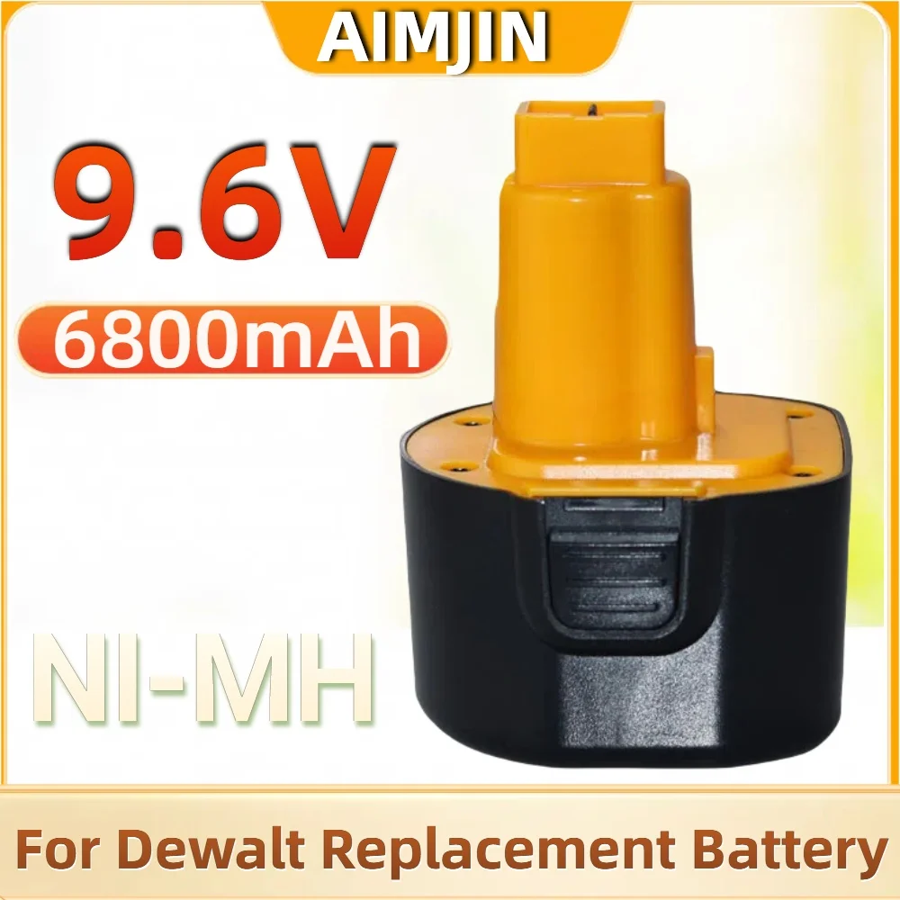 

9.6V 6800mAh replaceable NIMH battery, suitable for Dewalt cordless screwdriver battery replacement drilling tool W9061 DW9062