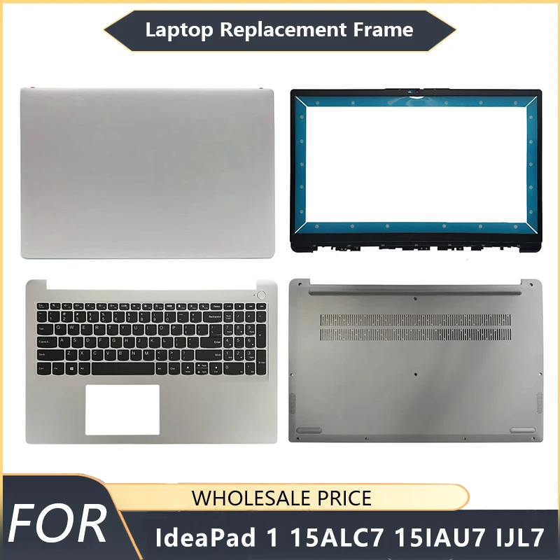 

NEW For Lenovo IdeaPad 1 15ALC7 15IAU7 IJL7 2022 Black Laptop LCD Back Cover Front Bezel Palmrest Bottom Case keyboard hinge