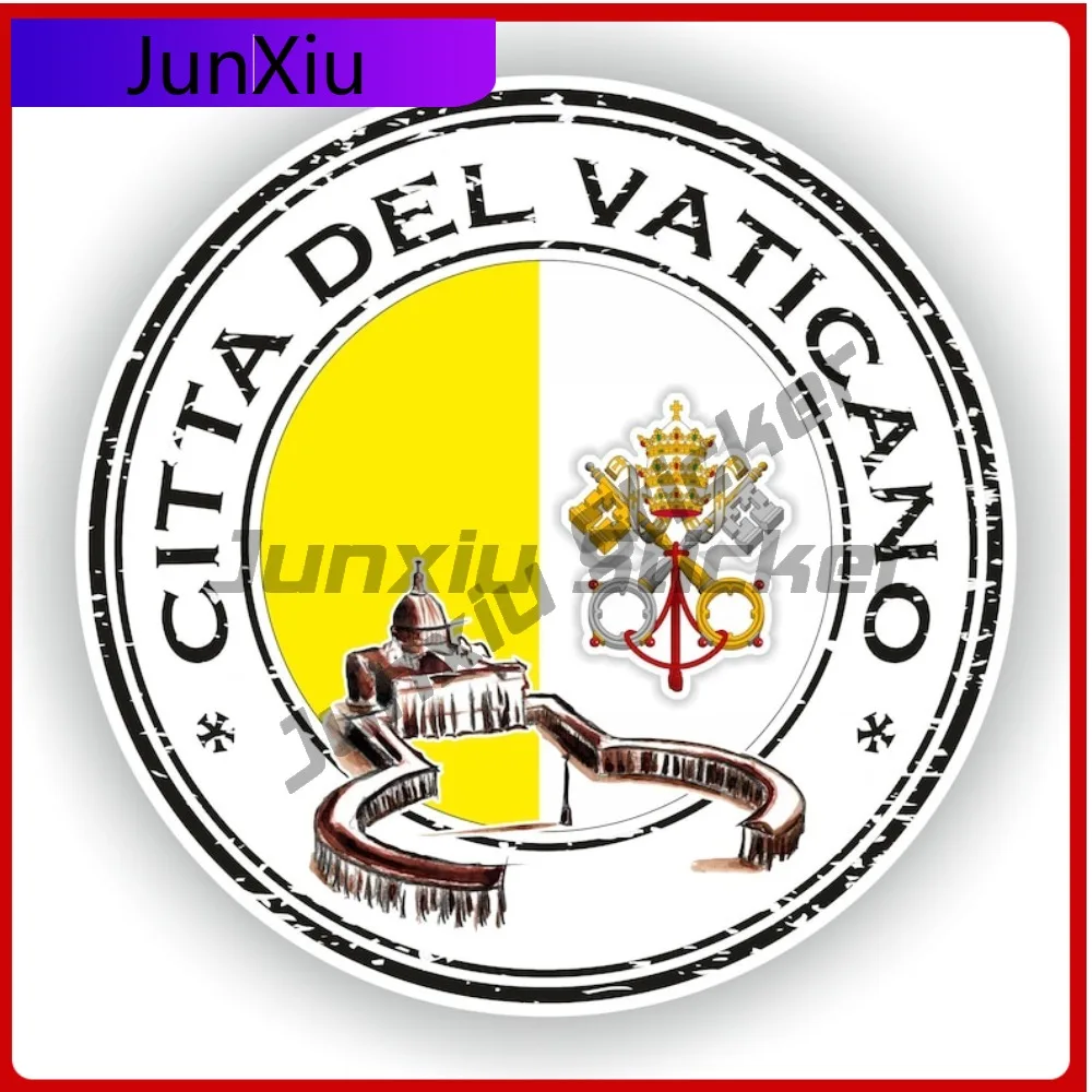

Vaticano Seal Round Flag Trendy Vehicle Body Decoration Works Well On Smooth Auto Exterior Areas