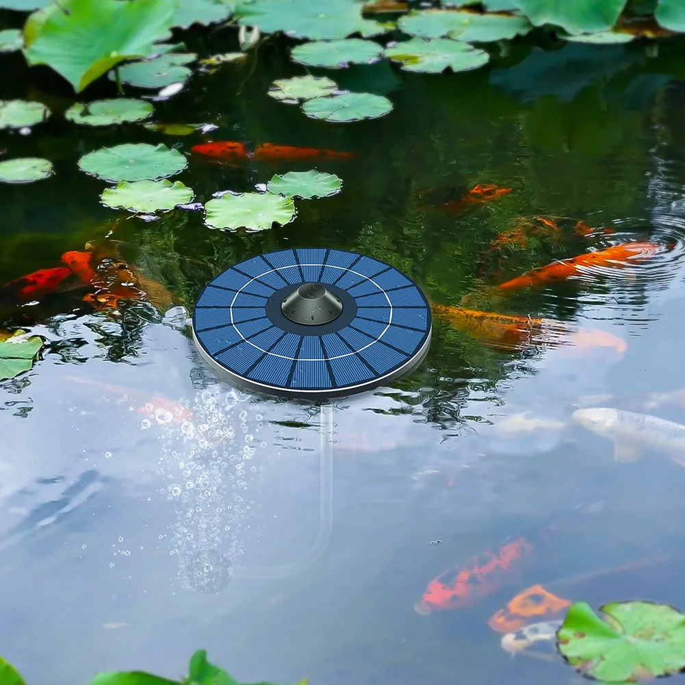 

Solar Floating Pond Aerator Pond Oxygen Pump with Air Hose and Bubble Stone Bubble Oxygenator Auto Off for Garden Pond