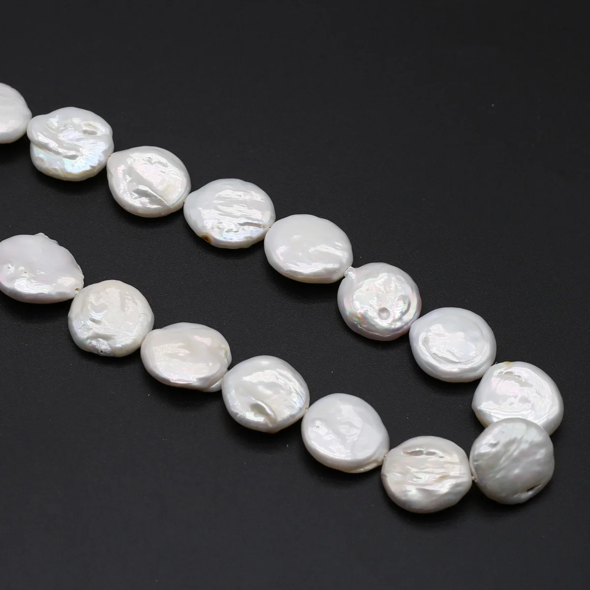 Natural Freshwater Pearls Beaded Disc shape Loose Spacer Beads for Jewelry Making Diy Fashion Bracelet Necklace Accessories Gift