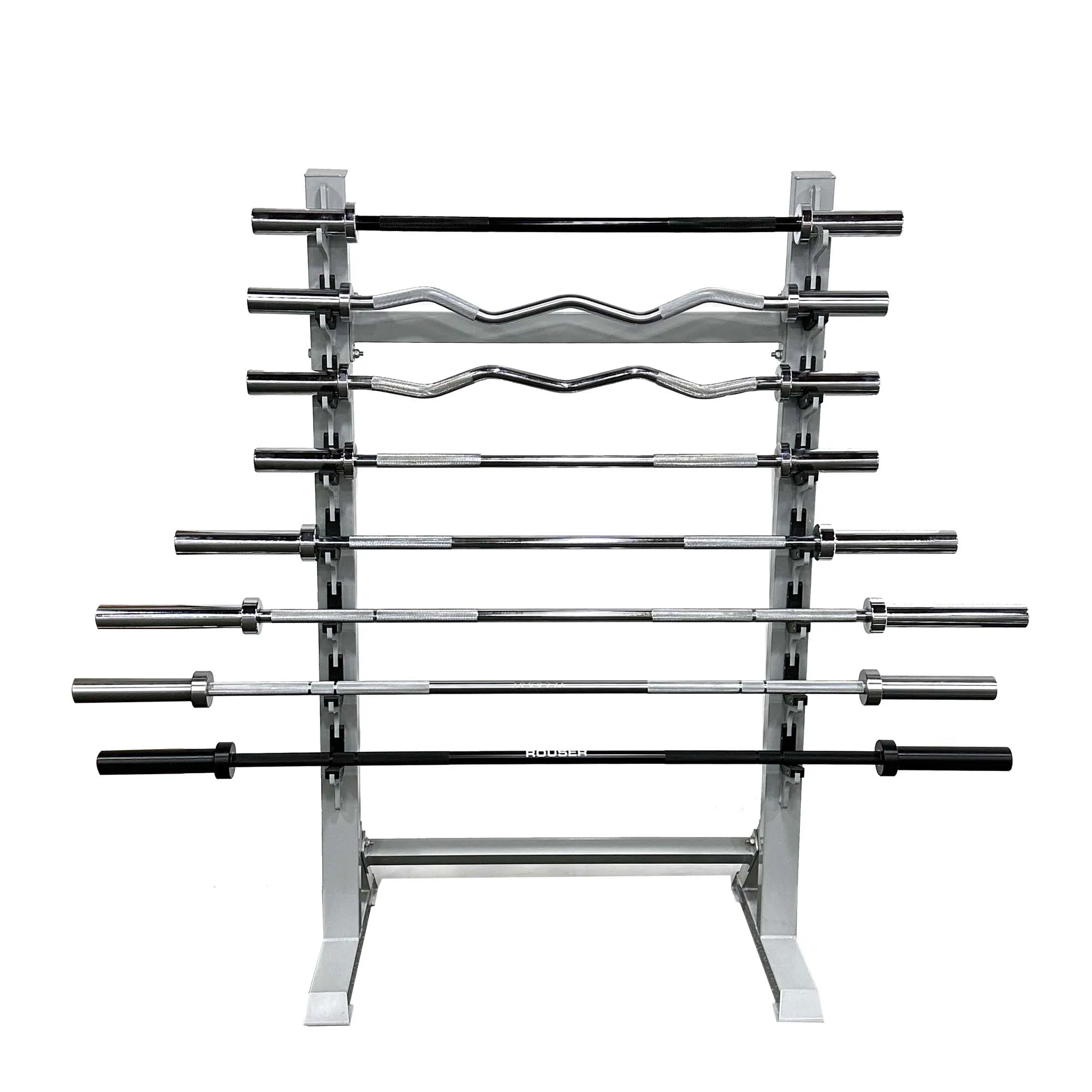 8-Floor Commercial Barbell Storage Rack Fixed Stand Gym Weight Organizer