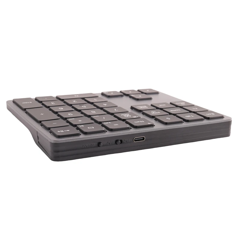 1 PCS Backlight Bluetooth Numeric Keypad RGB Rechargeable 34 Keys Keypad Aluminum Numpad Keyboard For PC Laptop