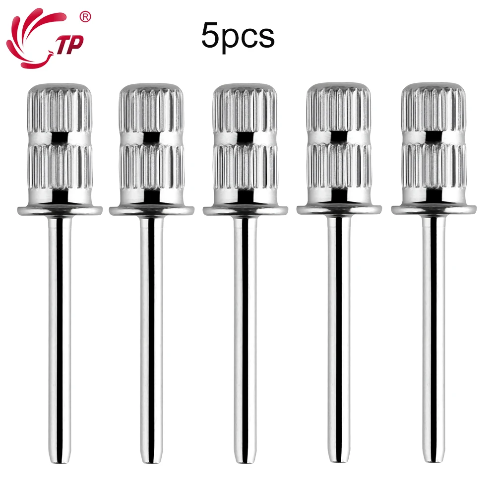 

TP 5pcs Nail Mandrel Bit for Sanding Bands Electric Nail Polish Remover Sanding Caps Manicure Pedicure Cutters Nail Drill Tools