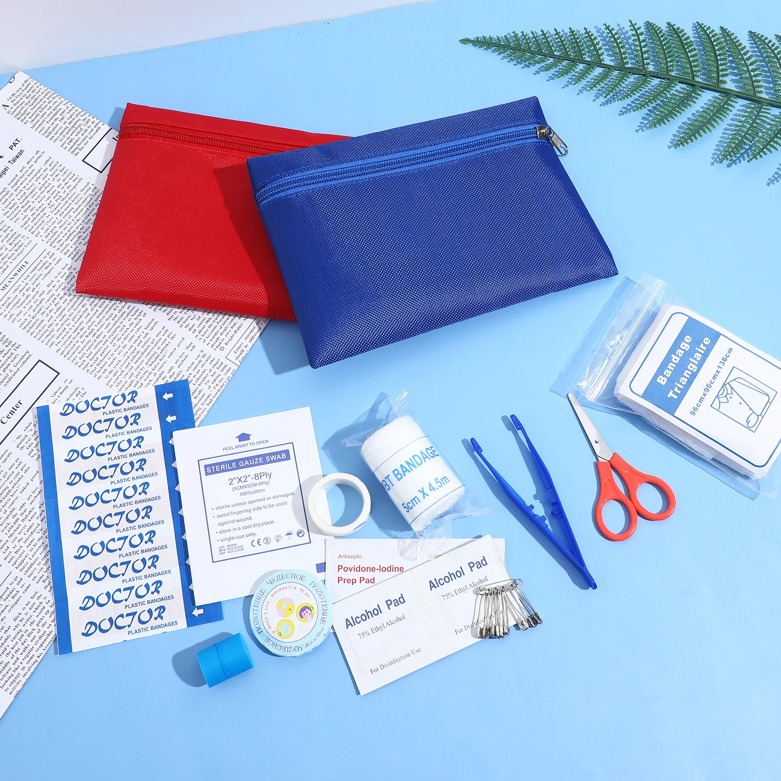 مجموعتان من أدوات الإسعافات الأولية للسفر المدمجة، لوازم البقاء على قيد الحياة في حالات الطوارئ، حقيبة صغيرة للسيارة والمنزل والمكتب ومجموعة الإسعافات الأولية #4