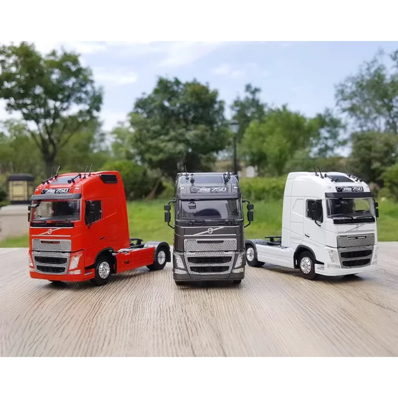 Modèle de véhicule d'ingénierie moulé sous pression, tête de remorquage de tracteur, camion de transport, alliage, simulation finie, cadeau de collection, échelle 1:50, FH16 750
