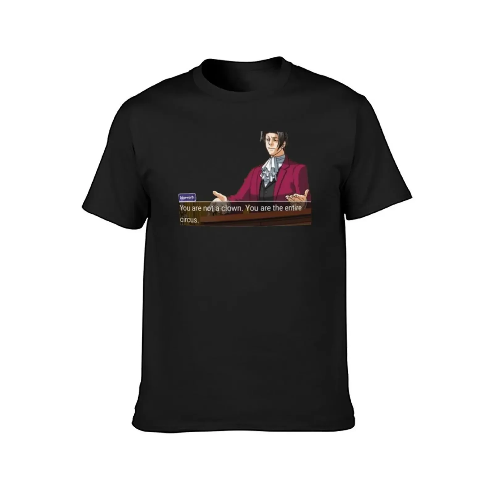 Miles Edgeworth T-Shirt designer shirts oversized graphic tee tops mens big and tall t shirts