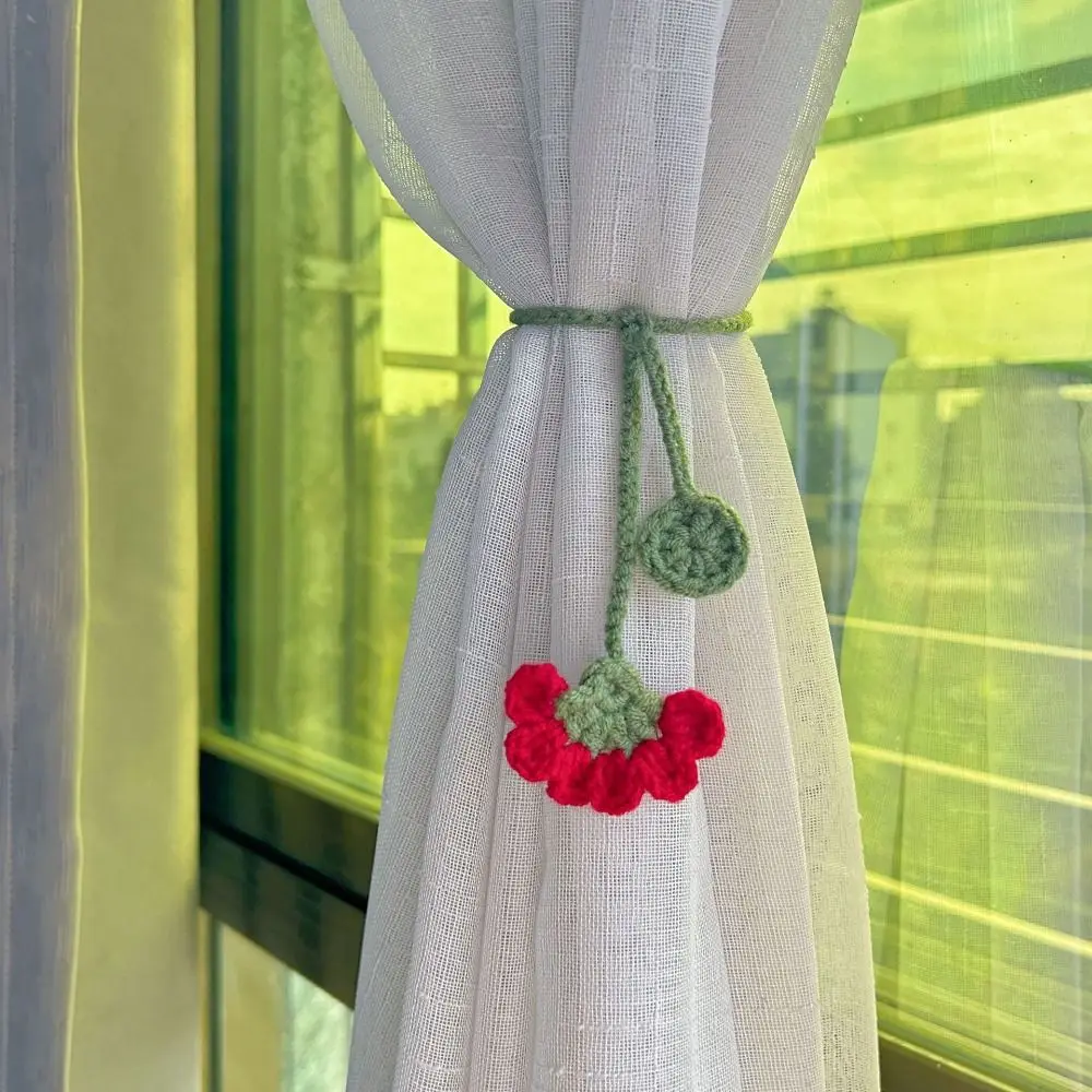 Creative Handmade Knitted Bookmark Unique Belt Floral Pendants Page Marker Daisy Flower Crochet Book Marker Reader