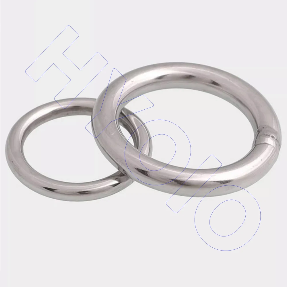 Picture 5: M3 to M20 304 Stainless Steel Rings Solid Metal O Ring Welding O-ring Rust-proof Circle Ring for Macrame Hammock Yoga Rings