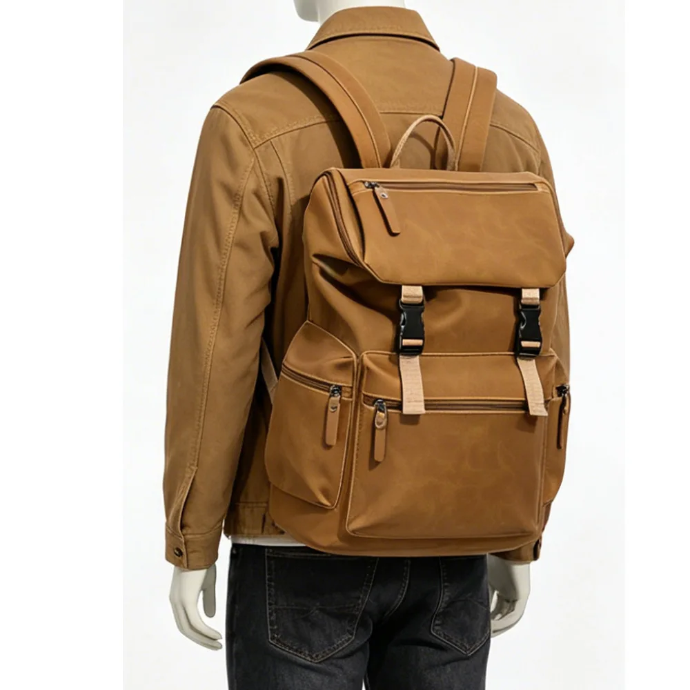 Neuer modischer Rucksack für Herren, Business-Laptoptasche, 14 Zoll, große Kapazität, Reiserucksäcke für Männer und Frauen, Tagesrucksack, Schultaschen für Studenten – Detail 6